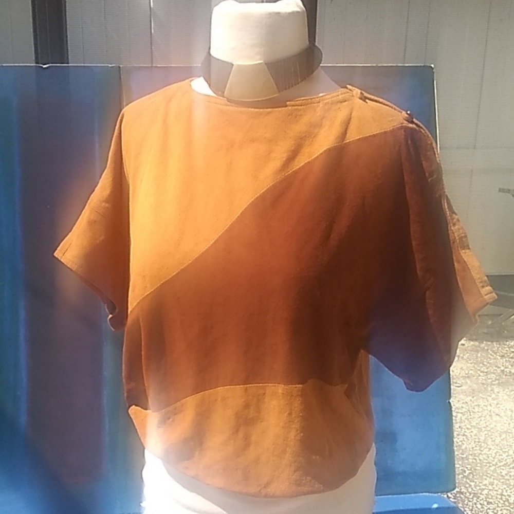 80s super baby soft suede top extra small